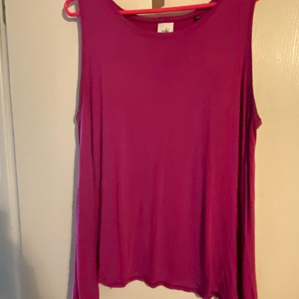 Purple tee.